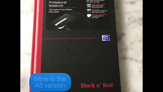 Oxford Black n Red A5 Matt Casebound Hardback Notebook Ruled 192 Pages [upl. by Nepsa373]