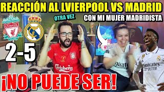 HINCHA del BARÇA REACCIONA al LIVERPOOL 25 MADRID con mi MUJER MADRIDISTA ¡OTRA VEZ NO INCREÍBLE [upl. by Conrado]