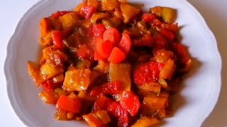 Peperonata fatta in casa فلفل مشرمل لذيذ جدا 😋يستحق التجىربة [upl. by Yentyrb]