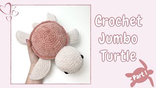 Crochet Jumbo Turtle  Tutorial Part 1  Free Amigurumi Animal Pattern for Beginners [upl. by Beitz]