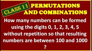 PERMUTATIONS amp COMBINATIONS  How many numbers can be formed using 0 5 without repetition [upl. by Harvie584]