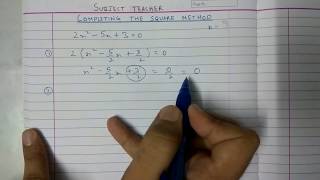 Completing the square method for Exercise 43 Quadratic equations maths class 10 [upl. by Ahkihs62]