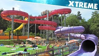 130m lange waterglijbaan Xtreme in Aquaventura Hellendoorn Onslide POV [upl. by Steve657]