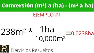 Conversión de metros cuadrados m² a hectáreas ha  m² a haPROFE RICARDO [upl. by Amein397]