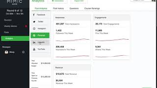 Analytics in Stukent Mimic Social [upl. by Ellenwad]