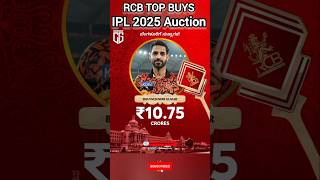 RCB Top Buys 🤩 IPL 2025 auction ipl rcb [upl. by Elga]