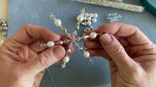 How to Make a Beaded Wire Snowflake Ornament featuring Dazzle It Wire Frames [upl. by Rotman922]