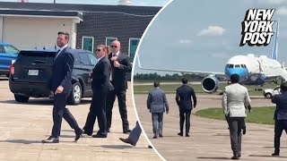 JD Vance tries to confront Harris on tarmac refers to Air Force 2 as his future plane [upl. by Lalad]