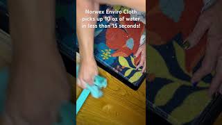 Norwex Enviro cloth quickly soaks up 10 oz water norwex jeboylston httpswwwnorwexcomzgitppb [upl. by Llerdnod]