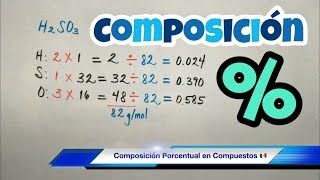 Composición PORCENTUAL de un Compuesto muy fácil [upl. by Careaga]