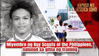 Miyembro ng Boy Scouts of the Philippines nalunod sa gitna ng training  Kapuso Mo Jessica Soho [upl. by Narik]