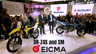 2025 Suzuki DRZ4S and SM Revealed at EICMA 2024 [upl. by Belia]