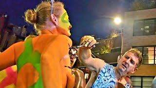 Body Painting Body Art Andy Golub Art Group at Village Halloween Parade NYC 2024 [upl. by Ayor]