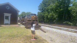 Railfanning in doswell 4 trains [upl. by Betty268]