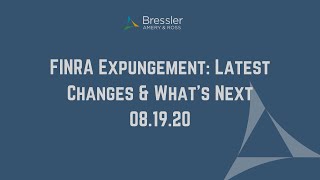 FINRA Expungement Latest Changes amp Whats Next [upl. by Negriv522]