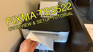 Canon Wireless Pixma PrinterScanner TS3522 Overview amp Setup Tutorial [upl. by Ardnalac749]