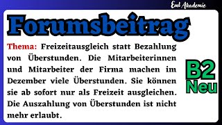 Forumsbeitrag schreiben  TELC B2 Beruf  Redemittel  Deutschlernen [upl. by Moise]