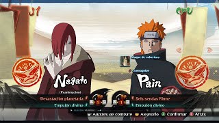 Nagato VS Pain y madara en superdificil naruto [upl. by Uehttam758]