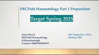 How to prepare Part 1 FRCPath Haematology Exam [upl. by Norri438]