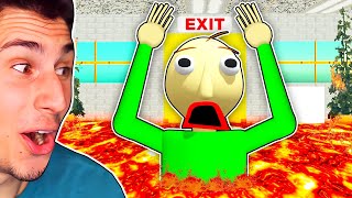 I Filled Baldis School WITH LAVA  Baldis Basics [upl. by Oicram]