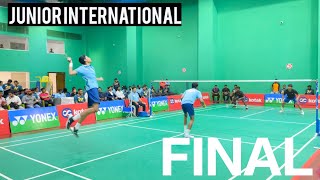 FINAL MENS DOUBLES  INDIA JUNIOR INTERNATIONAL BADMINTON SERIES  NICHOLASTUSHAR VS ARSHBHARATH [upl. by Netnert]