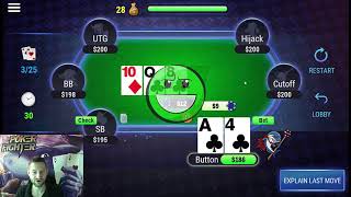 Poker Fighter Training Video  Ace4 Suited CO vs D [upl. by Tegdirb]