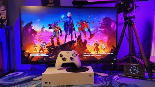 Fortnite on XBOX SERIES S Unboxing  120 FPS Review [upl. by Eidahs]