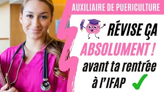 Rentrée IFAP 2024  Auxiliaire de Puériculture Comment se préparer [upl. by Melvina565]