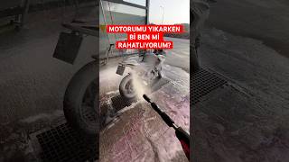 Uzun yol yaptıktan sonra motorumu yıkadım Motosiklet nasıl yıkanır keşfet motosiklet shorts [upl. by Adnilreh953]