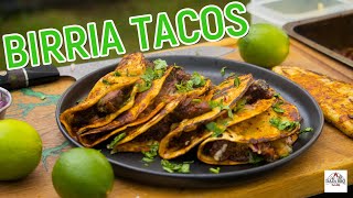 Birria Tacos mit Ochsenbäckchen aus dem Smoker  Mexikanisch so und nicht anders  Rezept DADs BBQ [upl. by Simonsen]