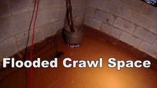 Mud and Flood How to Install Sump Pump in Flooded Crawl Space [upl. by Harac]