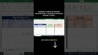 Aprende a crear un Sistema de inventario para controlar entradas salidas y Stock excel [upl. by Airotel]