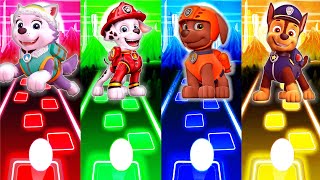 Paw Patrol Everest vs Paw Patrol Marshall vs Paw Patrol Zuma vs Paw Patrol Chase  Tiles Hop [upl. by Lindsay]