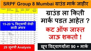 SRPF ground Mark Details  SRPF Group 8  SRPF bharti 2024  srpf mumbai merit list 2023 [upl. by Dragon87]