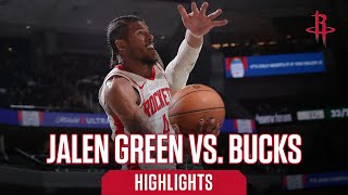 Jalen Green 21 points vs Milwaukee Bucks l Houston Rockets [upl. by Eelyme]