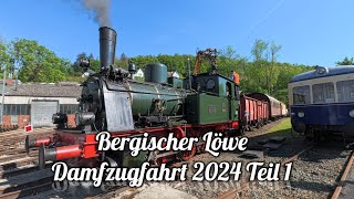 Bergischer Löwe Damfzugfahrt 2024 Teil 1 Hinfahrt [upl. by Rivy]