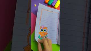 Notebook front page decoration ideas trending craft share diy handmade decoration [upl. by Lleon]