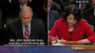 Sen Sessions Questions Judge Sotomayor on Judicial Activism [upl. by Marjy]