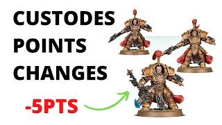 Adeptus Custodes Points Changes from Chapter Approved  Review  Thoughts [upl. by Walli]