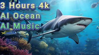 💎AICreated Ocean Scenery amp Relaxing Neural Network Music – Ideal Live Wallpaper for Office [upl. by Blayne768]