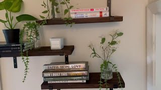 Rustic Wall Mount Floating Shelves amazonfurniture [upl. by Andromede337]