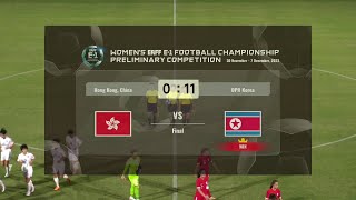 Corea del Norte F 110 Hong Kong F  Todos los goles amp Mejores jugadas Clasificatorio EAFF 24 [upl. by Mit]