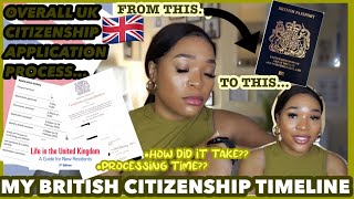 BRITISH UK 🇬🇧 CITIZENSHIP TIMELINE 2022  PROCESSING TIME  FROM ILR TO MY BRITISH PASSPORT [upl. by Ahsinned]