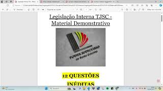 Regimento Interno TJSC 2024  Dicas de estudo questões e mais [upl. by Dilly]