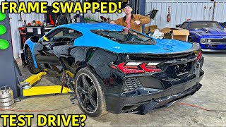 Rebuilding A Wrecked 2023 Corvette C8 Part 6 [upl. by Nishom606]