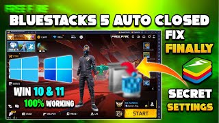 BlueStacks 5 Crash amp Freeze Problem fix  Bluestacks 5 New Update Free Fire OB43 auto closed FIX [upl. by Lalage909]