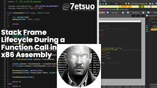 Stack Frame Lifecycle During a Function Call in x86 Assembly [upl. by Anahsed]