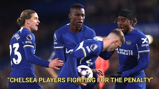 Chelsea players fighting for the penalty vs Everton 😮 [upl. by Viehmann]