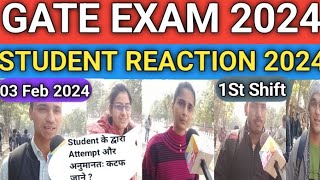 GATE EXAM 3 Feb 2024GATE Exam analysis Today 2024 [upl. by Ahsoem]