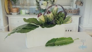 Flowers amp Floristry Tutorial Arranging with Proteas 2 [upl. by Akimak]